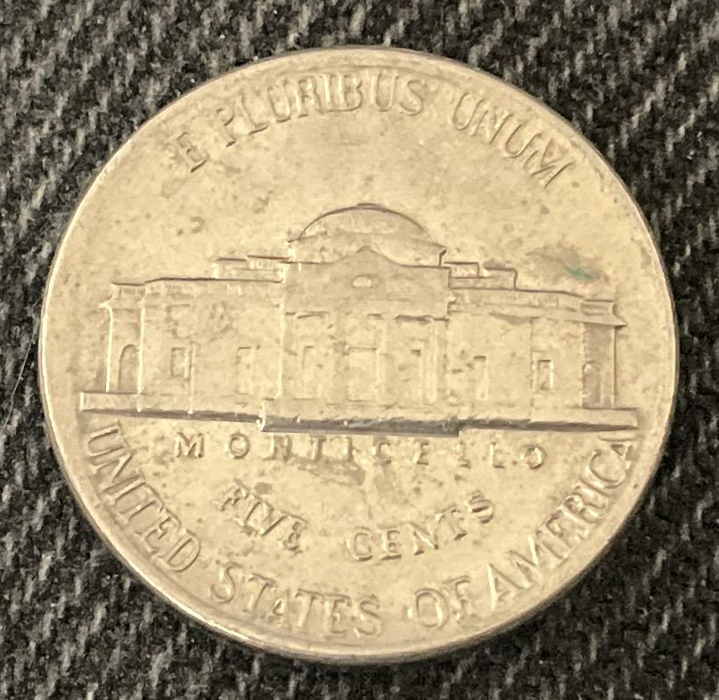 Nickel Jefferson D 1986 3  coin collectible - Main Image 2