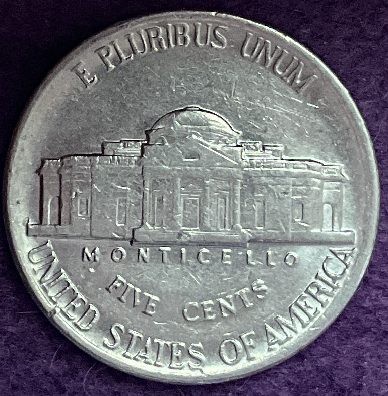 Nickel Jefferson D 1986 3  coin collectible - Main Image 4