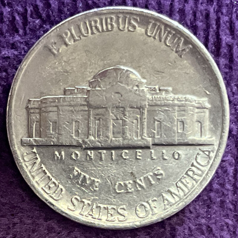 Nickel Jefferson D 1987 1  coin collectible - Main Image 4