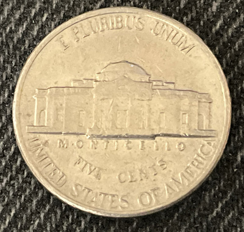 Nickel Jefferson D 1988 1  coin collectible - Main Image 2