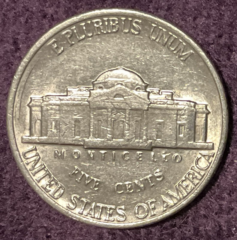 Nickel Jefferson D 1988 4  coin collectible - Main Image 4