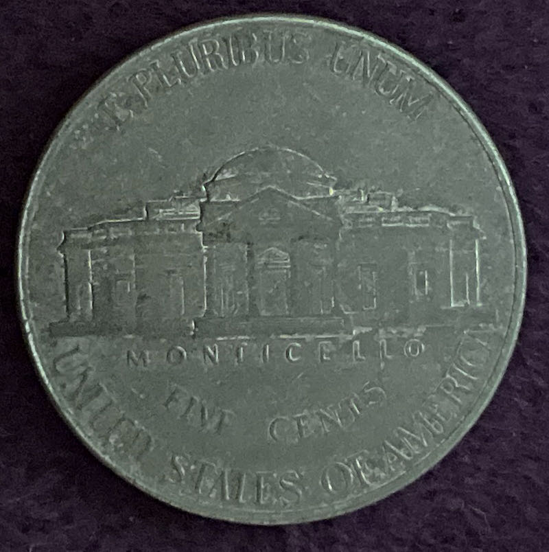 Nickel Jefferson D 1989 1  coin collectible - Main Image 4