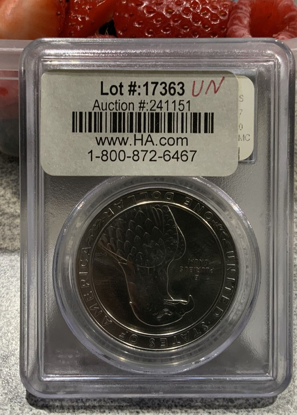 1983 S Olympics $1 PCGS MS69  coin collectible - Main Image 2