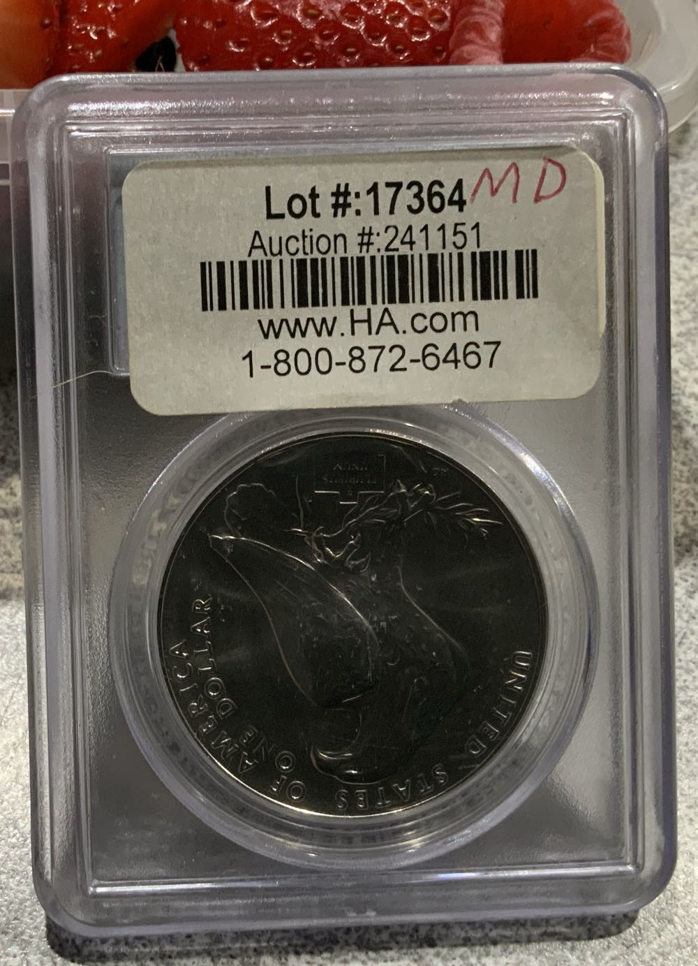 1984 P Olympic $1 PCGS MS69  coin collectible - Main Image 2