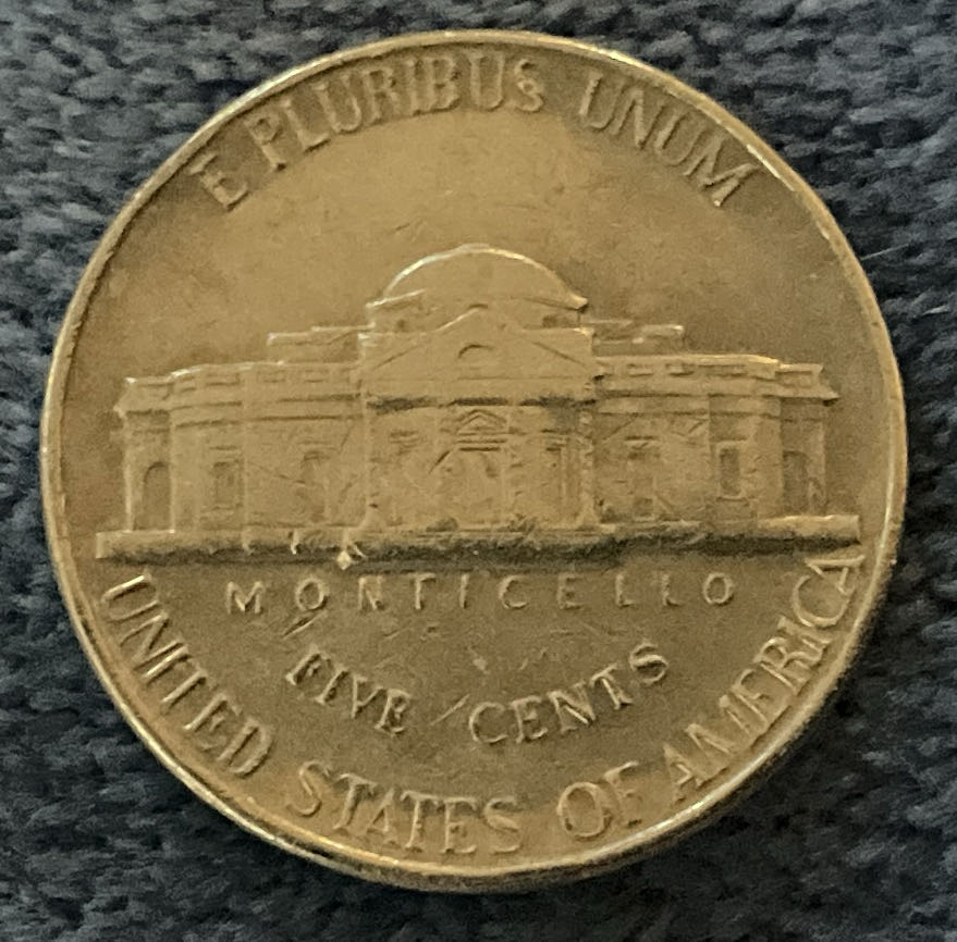 Nickel Jefferson P 1990 1  coin collectible - Main Image 2
