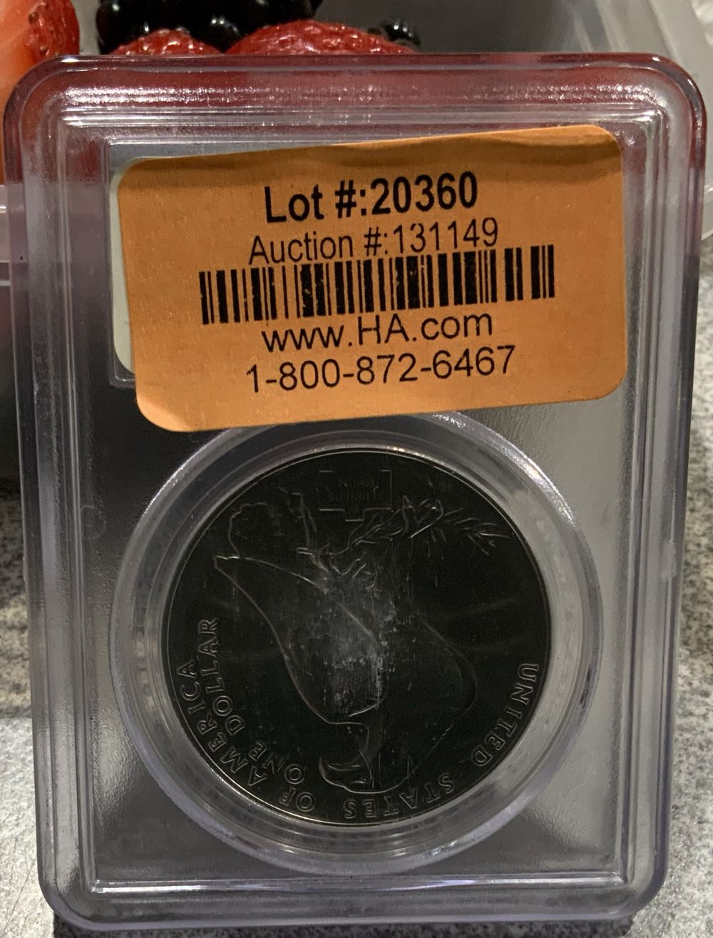 1984 D Olympic $1 PCGS MS69  coin collectible - Main Image 2