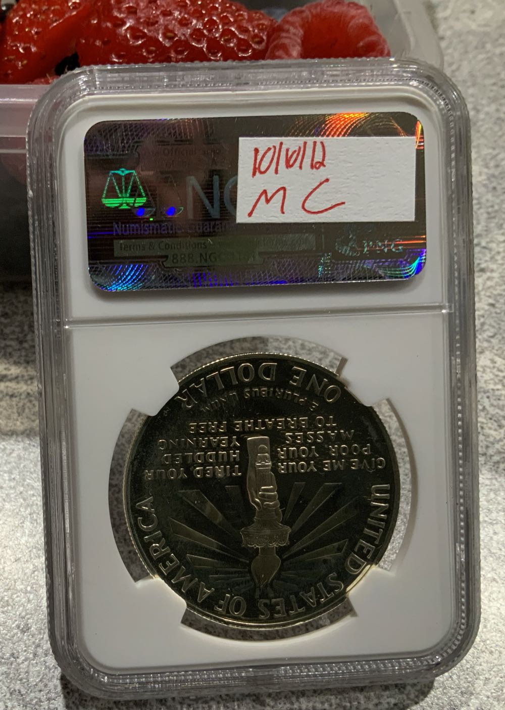 1986 S Liberty $1 NGC PF69  coin collectible - Main Image 2