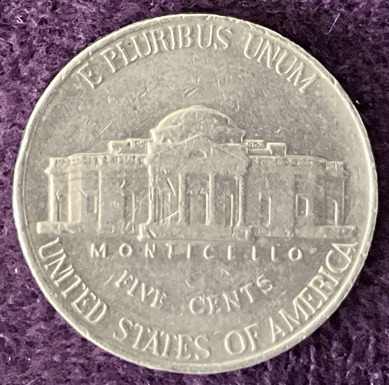 Nickel Jefferson P 1990 2  coin collectible - Main Image 4