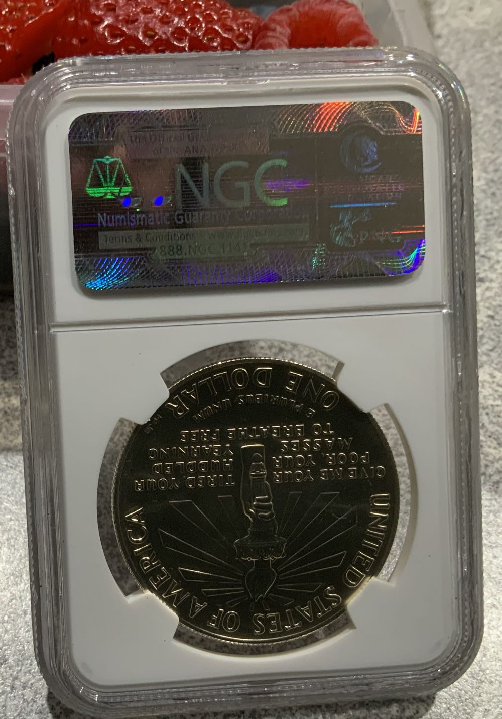 1986 P Liberty $1 NGC MS69   coin collectible - Main Image 2