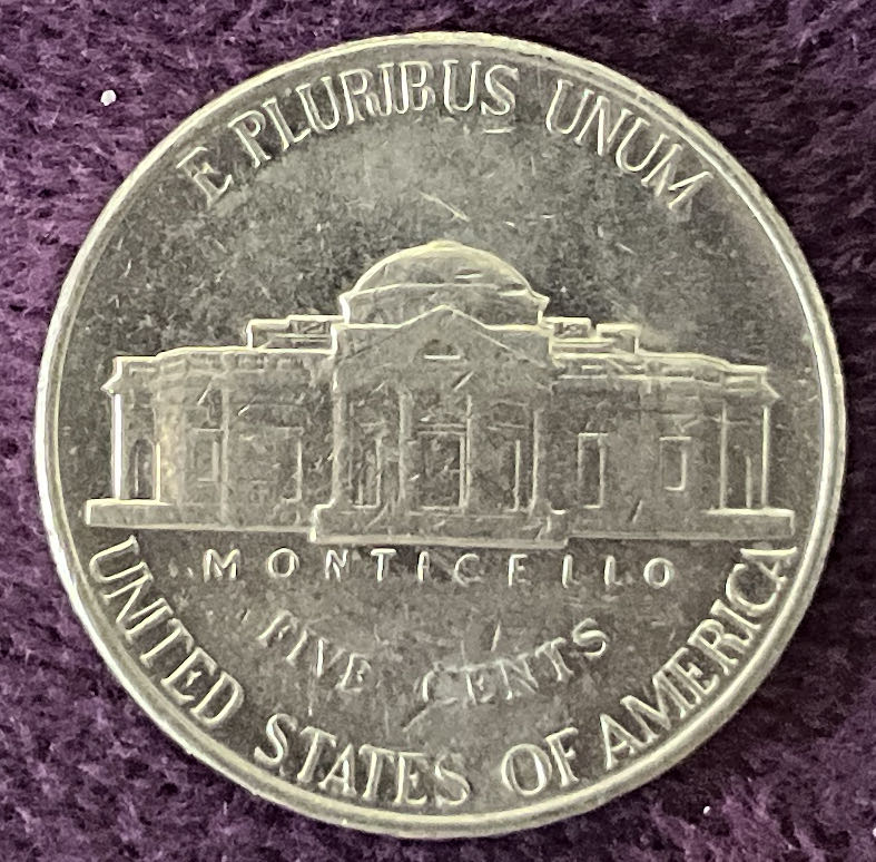 Nickel Jefferson D 1991 1  coin collectible - Main Image 4