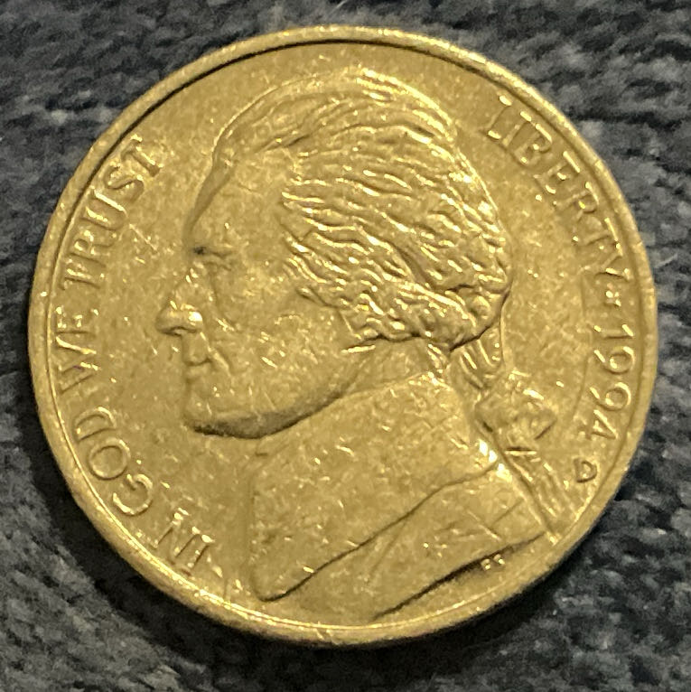 Nickel Jefferson D 1976 1