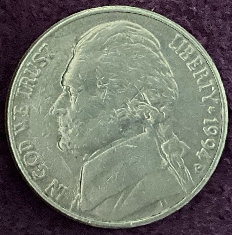 Nickel Jefferson P 1994 1  coin collectible - Main Image 3