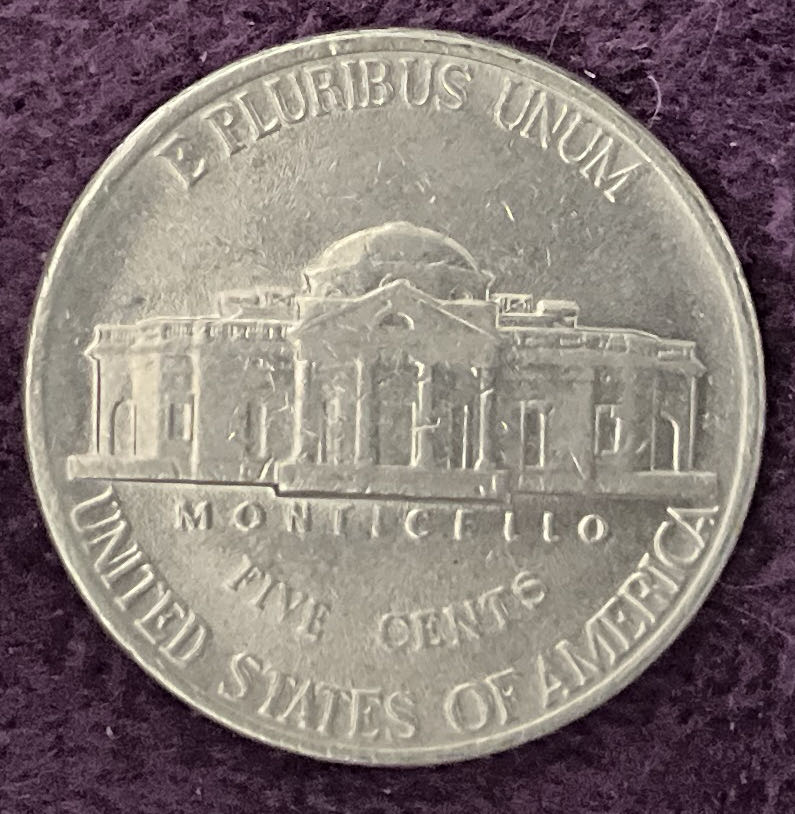 Nickel Jefferson D 1995 1  coin collectible - Main Image 4