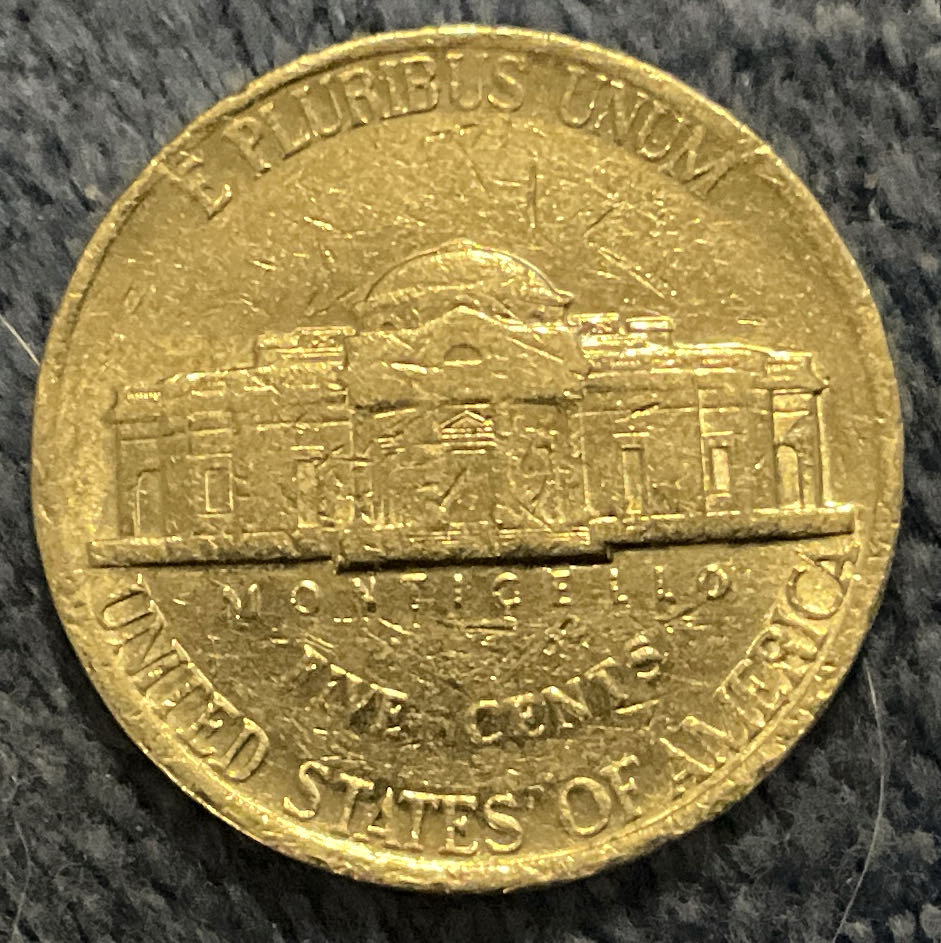 Nickel Jefferson D 1995 2  coin collectible - Main Image 2