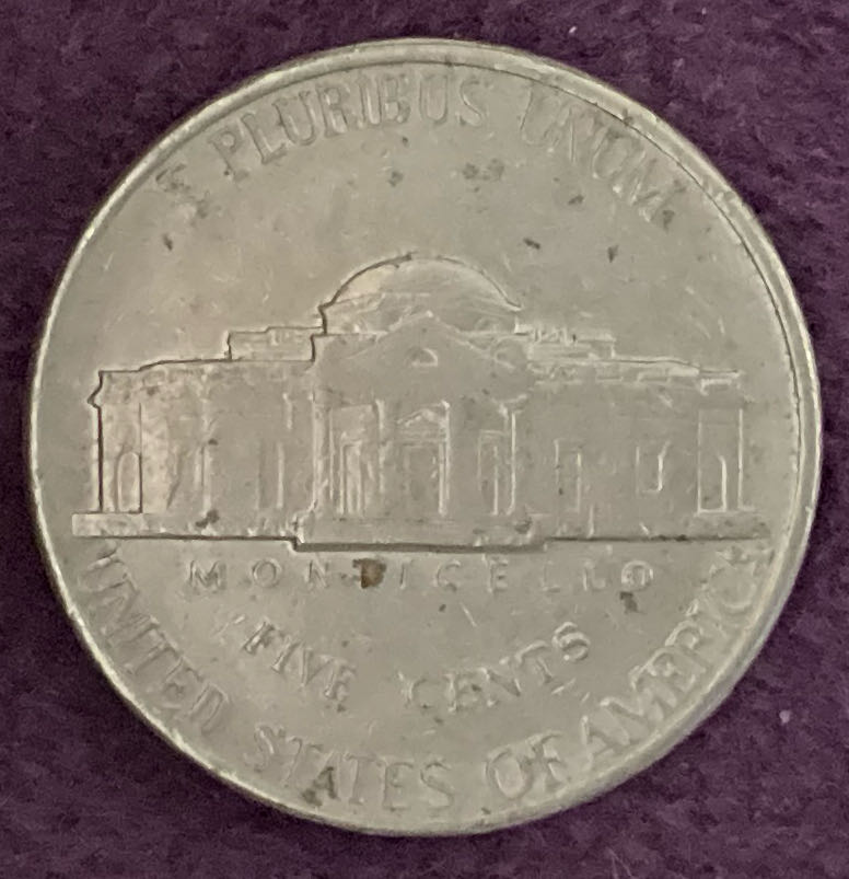 Nickel Jefferson D 1996 1  coin collectible - Main Image 4