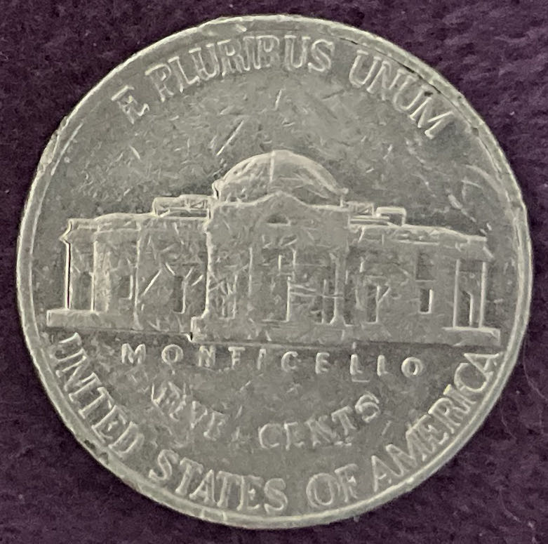 Nickel Jefferson D 1996 3  coin collectible - Main Image 4