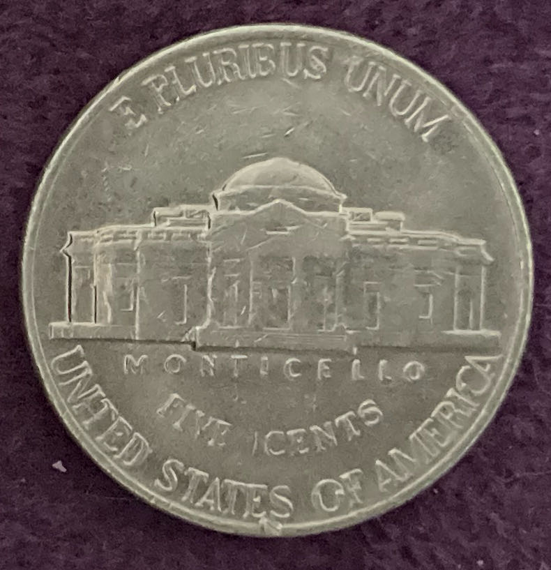 Nickel Jefferson D 1996 4  coin collectible - Main Image 4