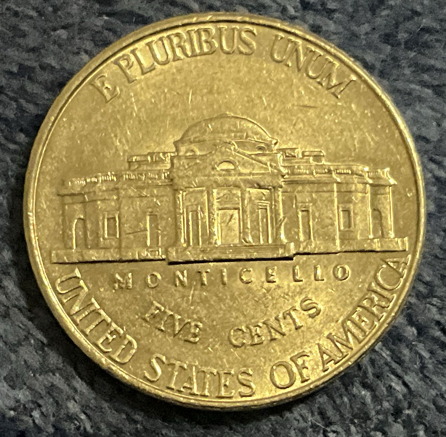 Nickel Jefferson D 1998 3  coin collectible - Main Image 2