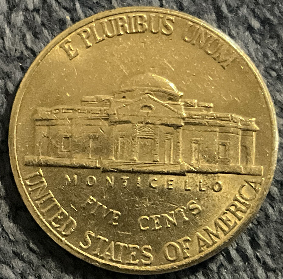 Nickel Jefferson P 1998 1  coin collectible - Main Image 2