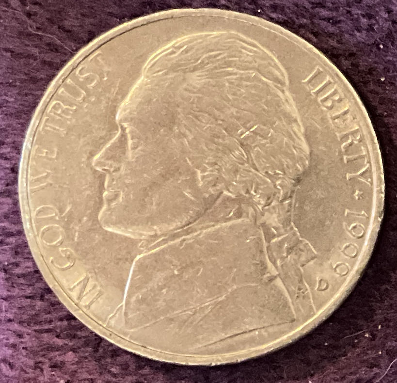 Nickel Jefferson D 1999 2  coin collectible - Main Image 3