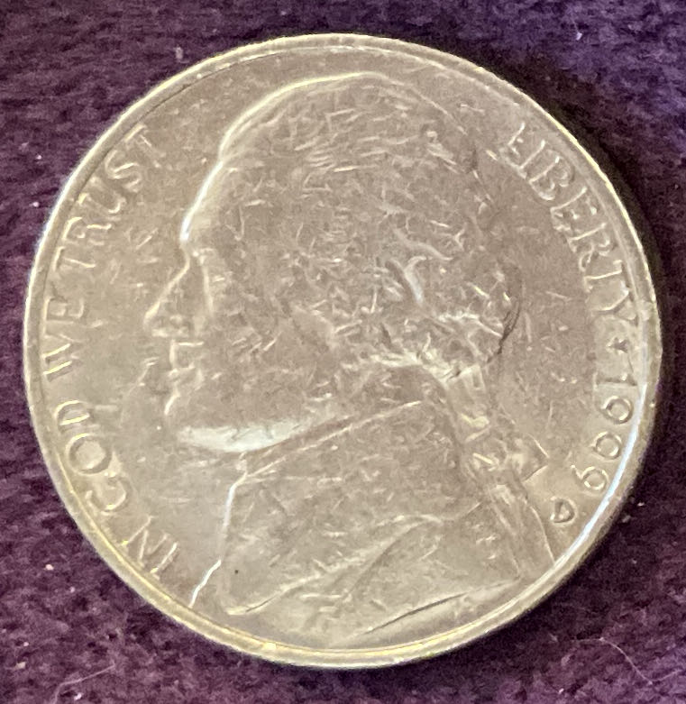 Nickel Jefferson D 1999 3  coin collectible - Main Image 3