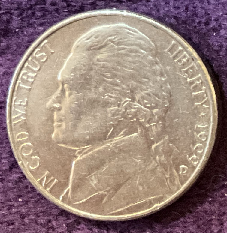Nickel Jefferson D 1999 4  coin collectible - Main Image 3