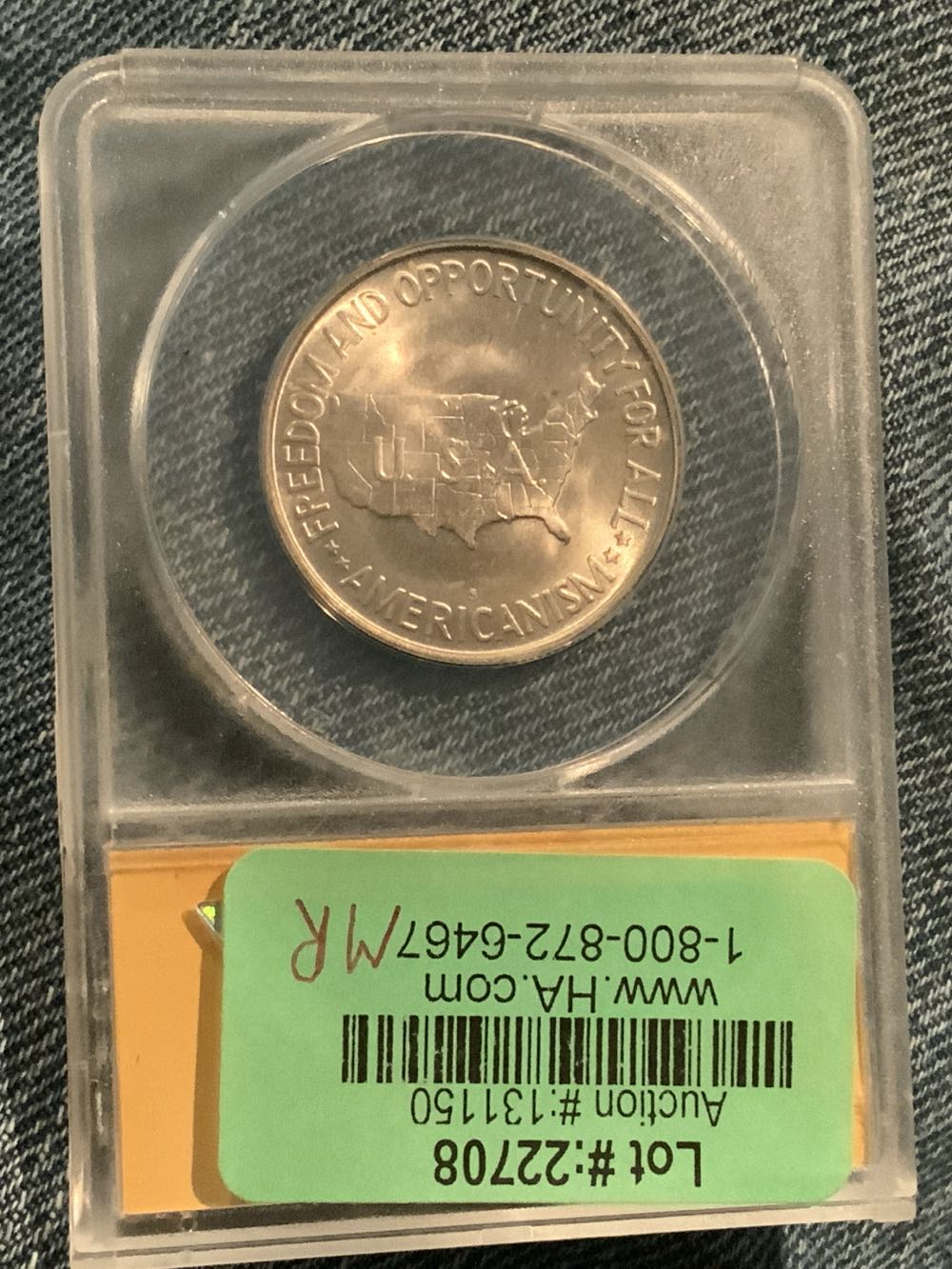 1952 S Washington Carver $.50 ANACS MS64  coin collectible - Main Image 2