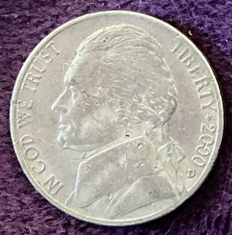 Nickel Jefferson D 2000 2  coin collectible - Main Image 3