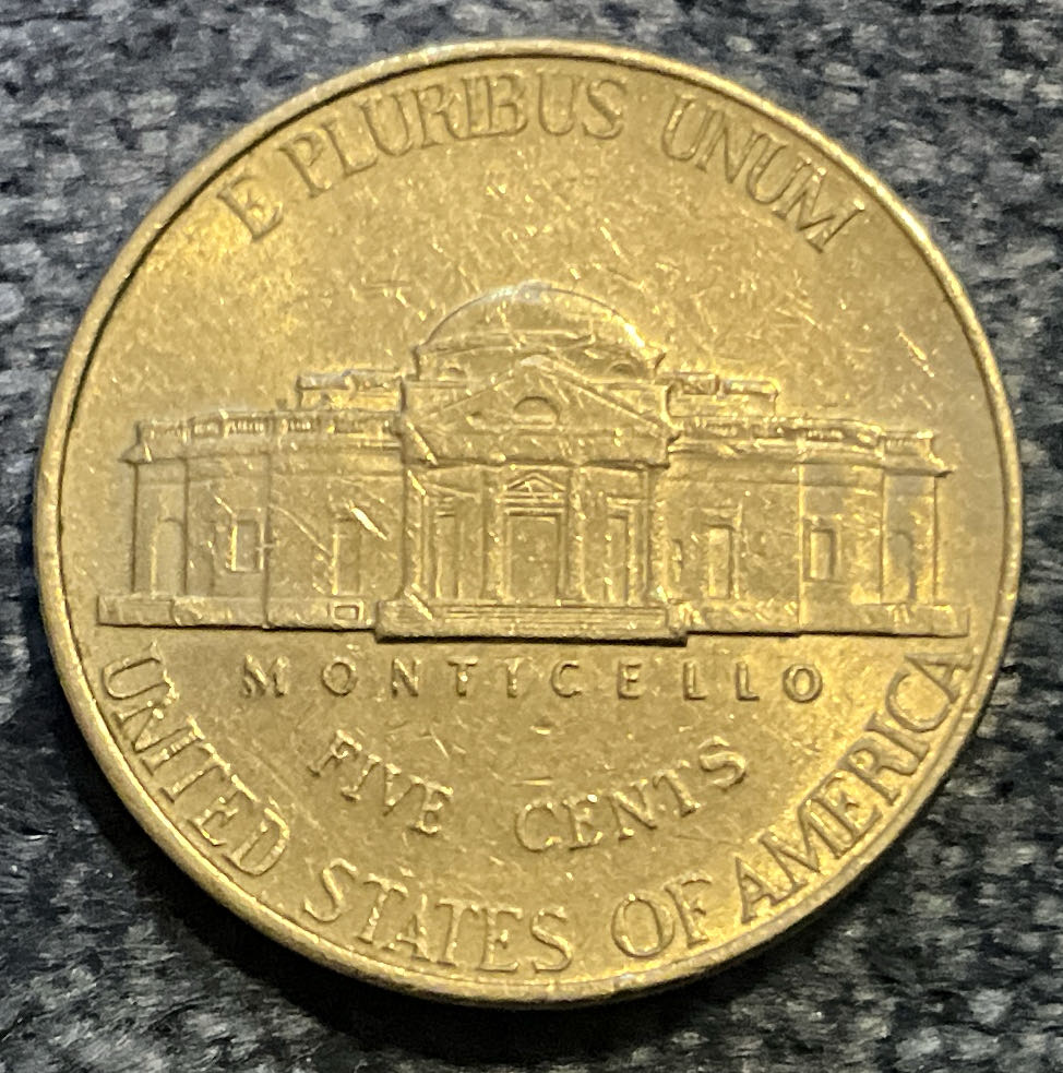 Nickel Jefferson P 2001 1  coin collectible - Main Image 2