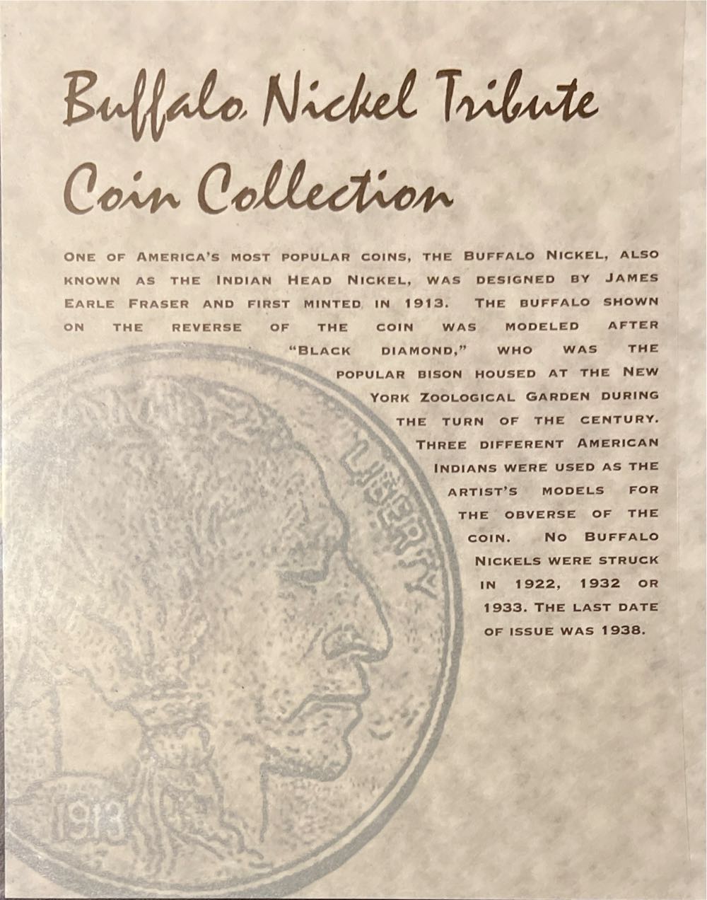 Buffalo Nickel Tribute Collection  coin collectible - Main Image 2