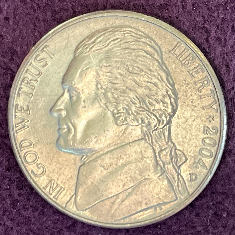 Nickel Jefferson D 2004 1  coin collectible - Main Image 3