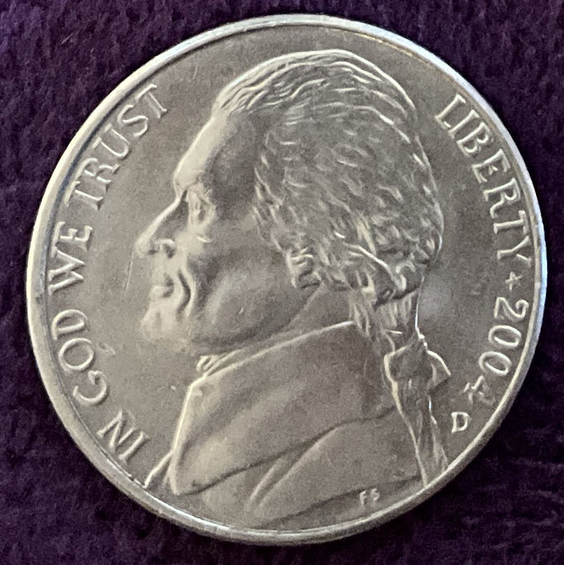Nickel Jefferson D 2004 2  coin collectible - Main Image 3