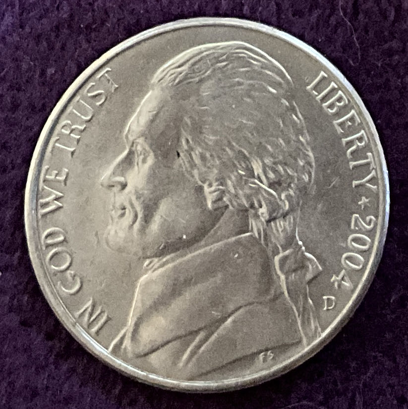 Nickel Jefferson D 2004 3  coin collectible - Main Image 3