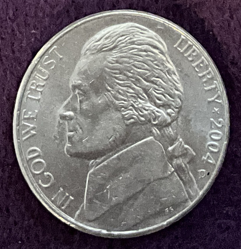 Nickel Jefferson D 2004 5  coin collectible - Main Image 3