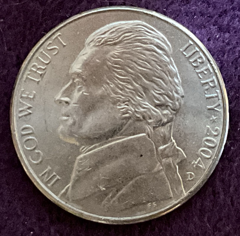 Nickel Jefferson D 2004 6  coin collectible - Main Image 3