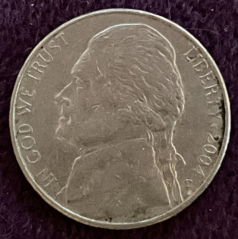 Nickel Jefferson D 2004 7  coin collectible - Main Image 3