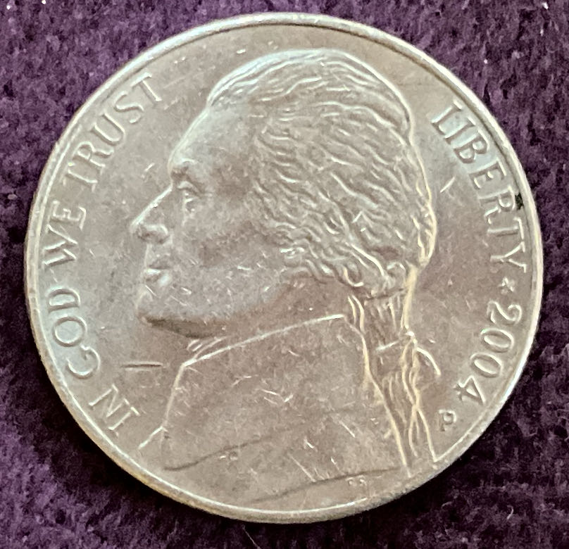 Nickel Jefferson P 2004 3  coin collectible - Main Image 3