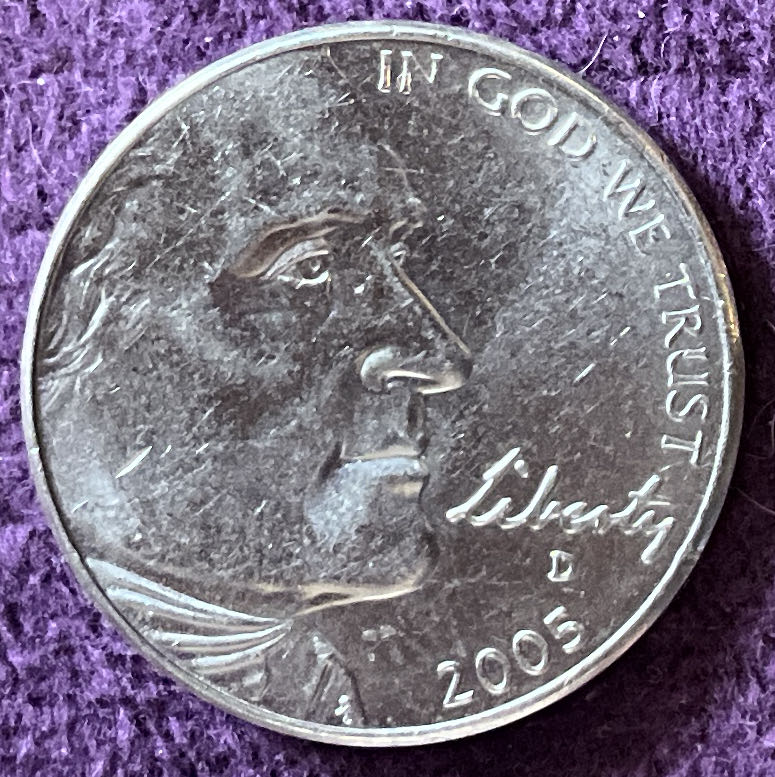 Nickel Jefferson D 2005 9  coin collectible - Main Image 3