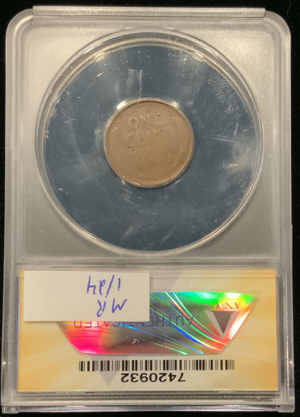 1922-D Weak D Die 3 Lincoln Cent ANACS G-6  coin collectible - Main Image 2