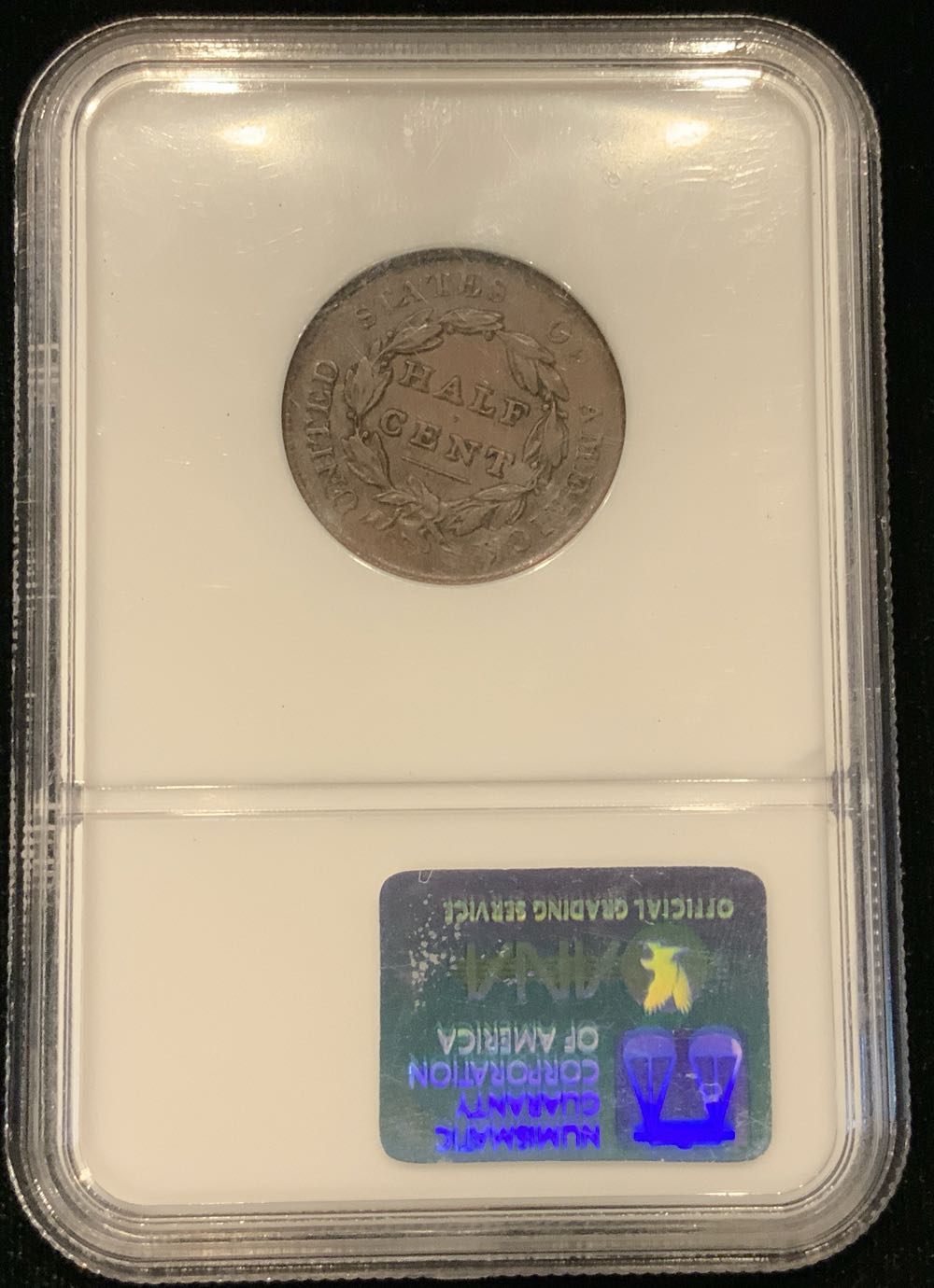 1829 1/2 Cent NGC AU53  coin collectible - Main Image 2