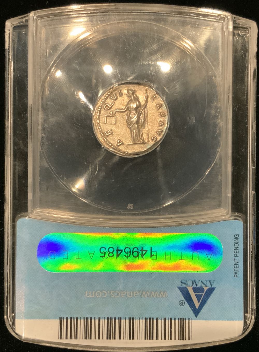 138-161 Faustina SR Denarius ANACS 50  coin collectible - Main Image 2