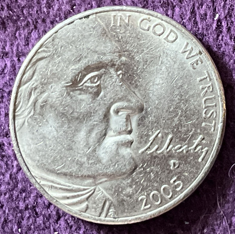 Nickel Jefferson D 2005 11  coin collectible - Main Image 3