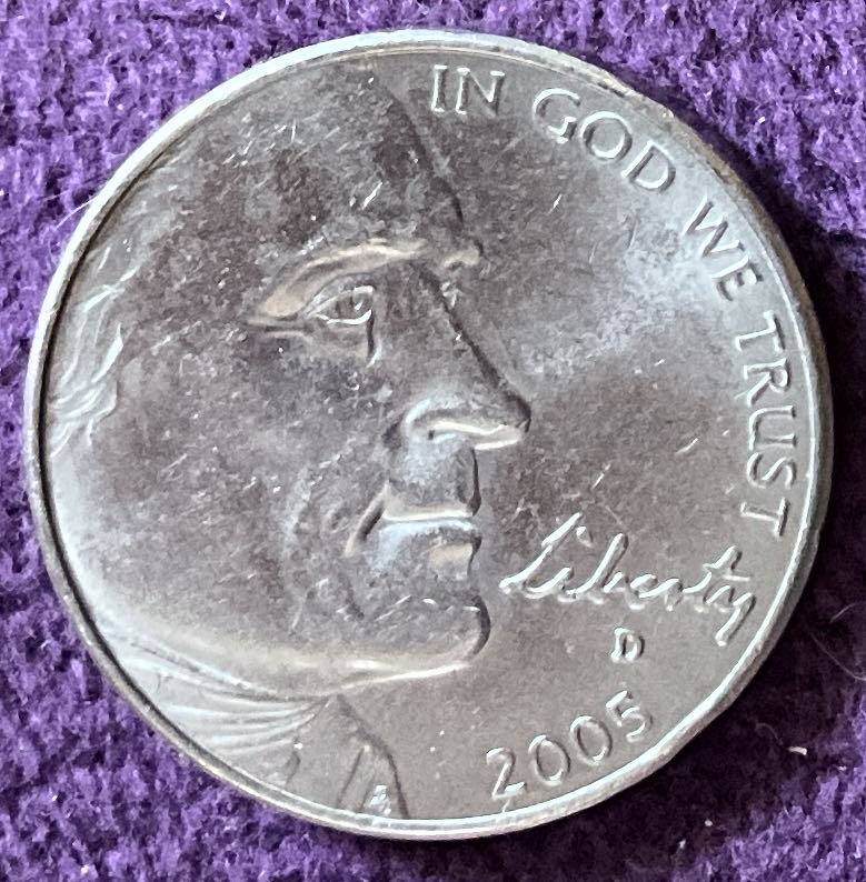 Nickel Jefferson D 2005 5  coin collectible - Main Image 3