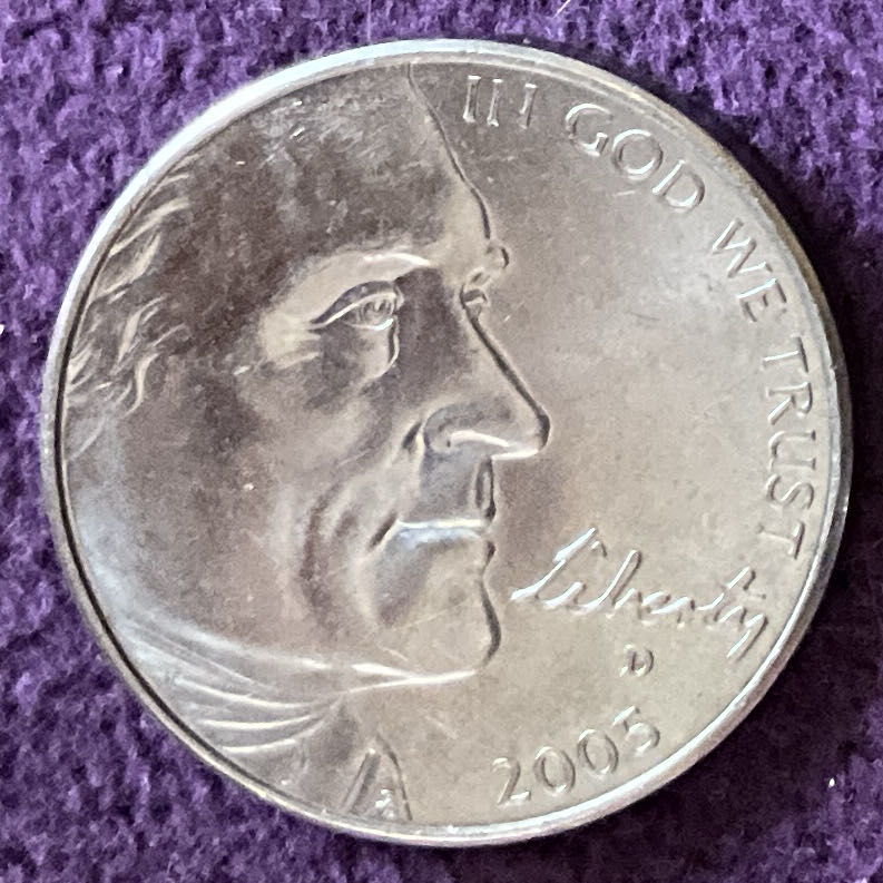 Nickel Jefferson D 2005 6  coin collectible - Main Image 3