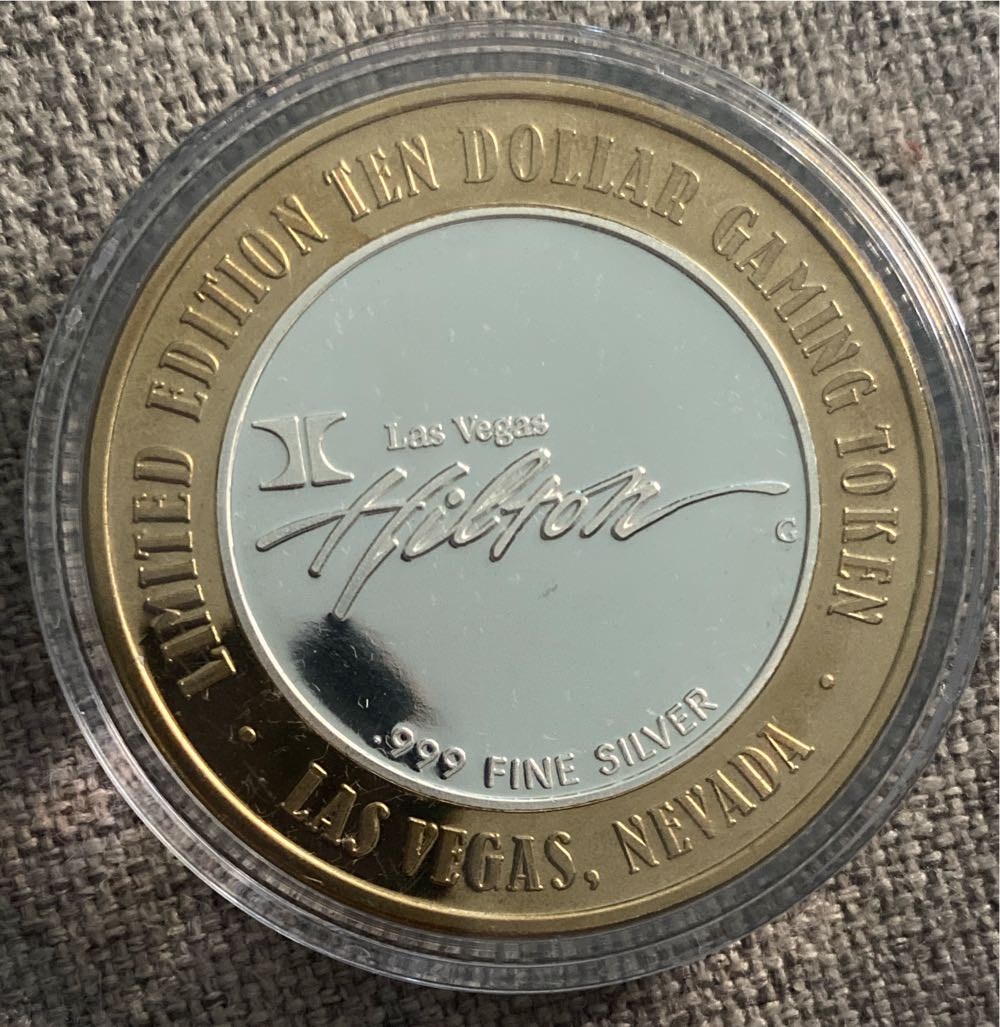 Limited Edition Ten Dollar Gaming Token Las Vegas Hilton  coin collectible - Main Image 2