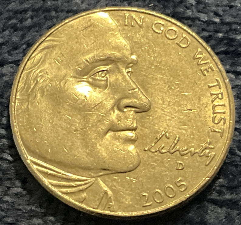 Nickel Jefferson D 1969 1