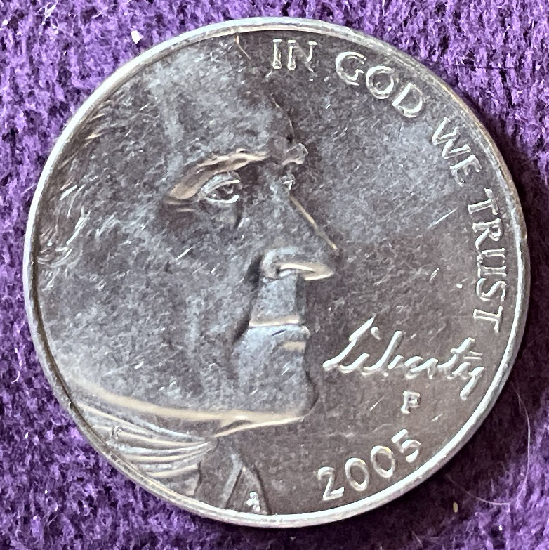 Nickel Jefferson P 2005 1  coin collectible - Main Image 3