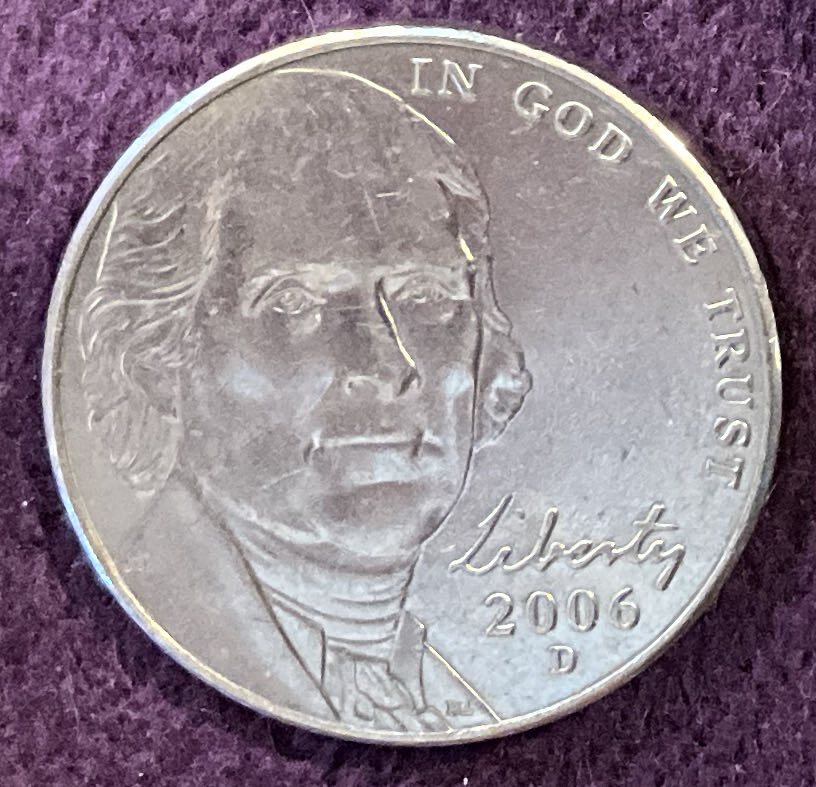 Nickel Jefferson D 2006 1  coin collectible - Main Image 3