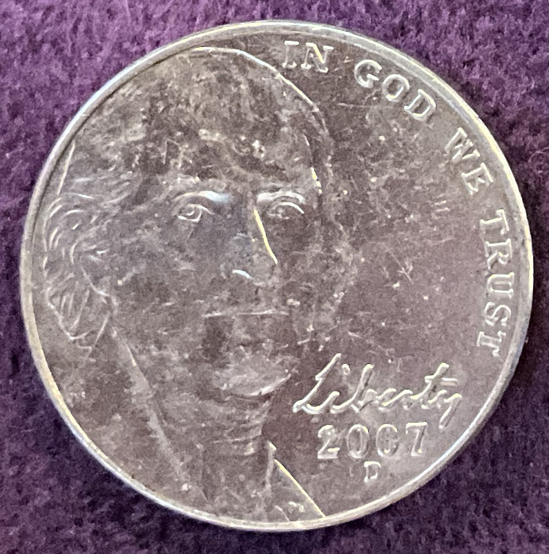 Nickel Jefferson D 2007 3  coin collectible - Main Image 3