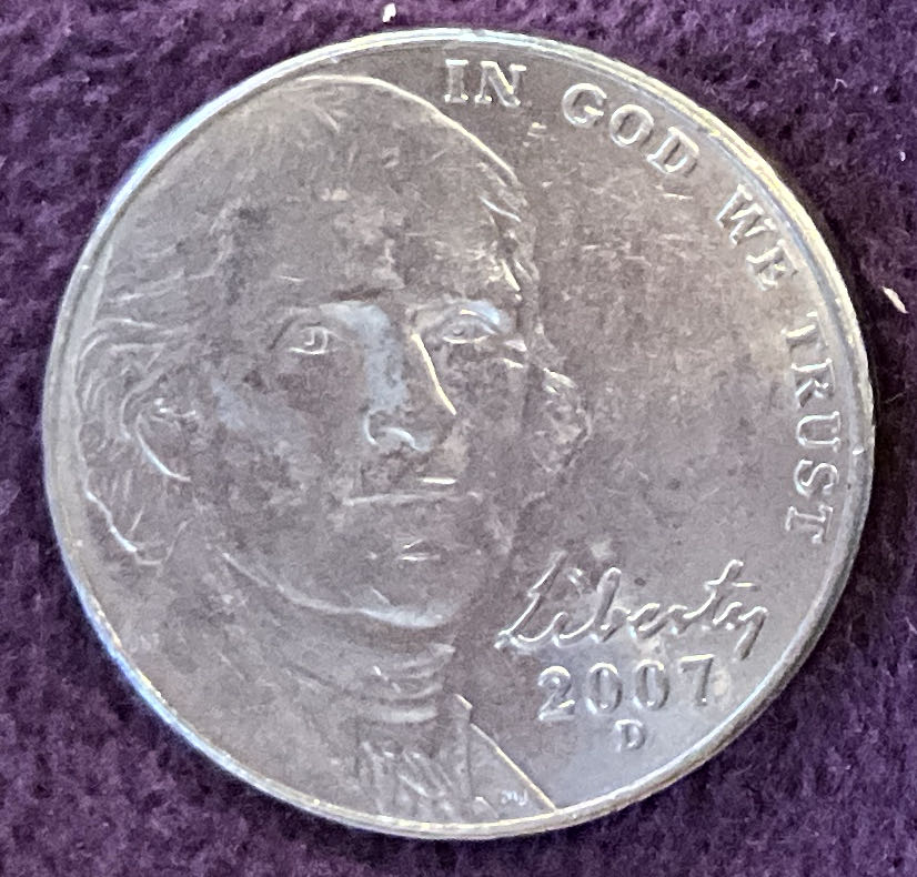 Nickel Jefferson D 2007 4  coin collectible - Main Image 3